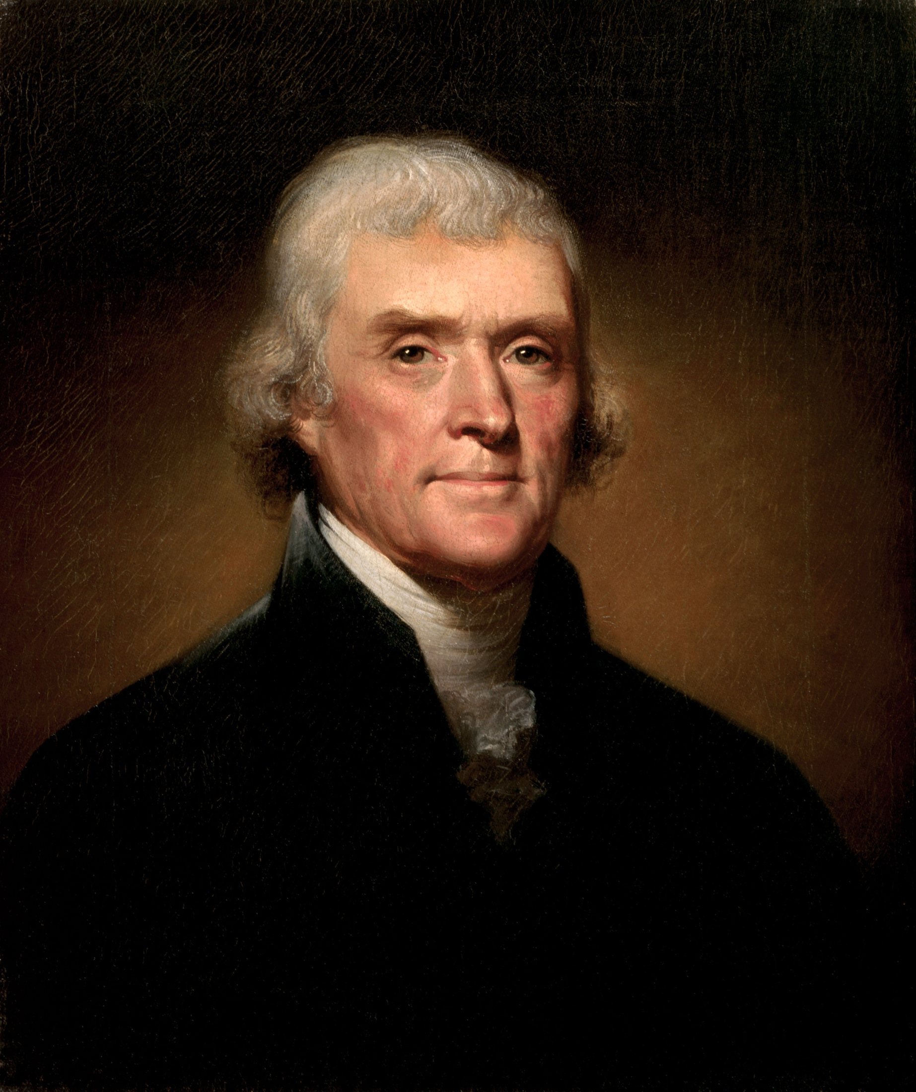 A painting of Thomas Jefferson, who wrote the Declaration of Independence